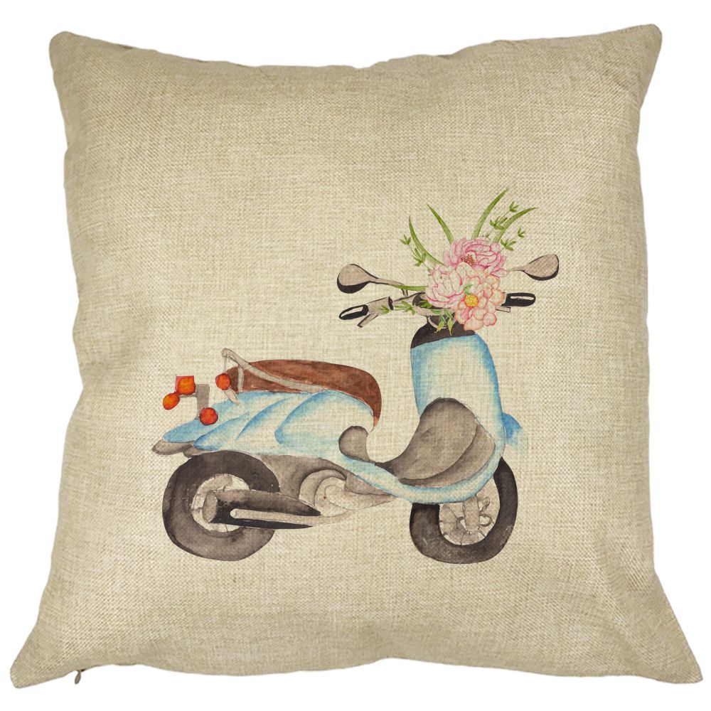 Perna Decorativa Patrata Flower Bike, 40x40 cm, Husa Detasabila, Burduf 11 Perna Decorativa Patrata Flower Bike