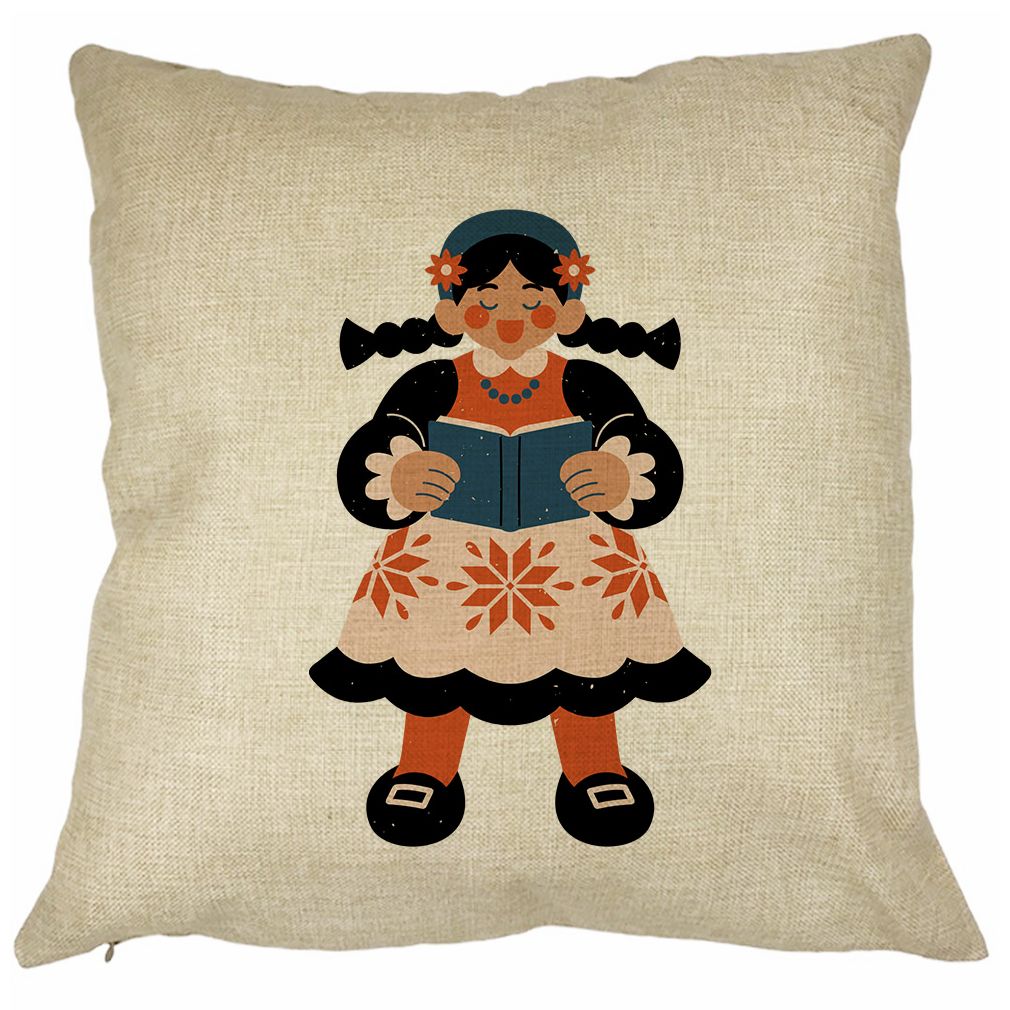 Perna Decorativa Patrata Folk, 40x40 cm, Husa Detasabila, Burduf 17 Perna Decorativa Patrata Folk