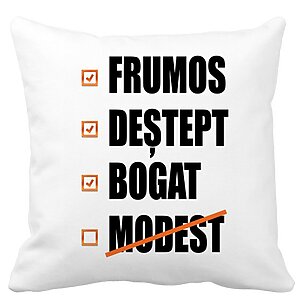 Perna Decorativa Patrata Frumos Destept Bogad Modest