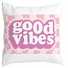 Perna Decorativa Patrata Good Vibes, 40x40 cm, Alba, Mata, Husa Detasabila, Burduf 16 Perna Decorativa Patrata Good Vibes
