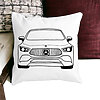 Perna Decorativa Patrata Hey Mercedes, 40x40 cm, Alba, Mata, Husa Detasabila, Burduf 17 40x40 cm