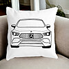 Perna Decorativa Patrata Hey Mercedes, 40x40 cm, Alba, Mata, Husa Detasabila, Burduf 18 Alba