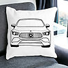 Perna Decorativa Patrata Hey Mercedes, 40x40 cm, Alba, Mata, Husa Detasabila, Burduf 20 Husa Detasabila