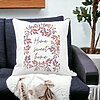 Perna Decorativa Patrata Home Sweet Home, 40x40 cm, Alba, Mata, Husa Detasabila, Burduf 18 Alba