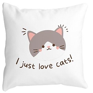 Perna Decorativa Patrata I Just Love Cats