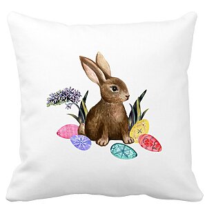 Perna Decorativa Patrata Iepurasul de Paste