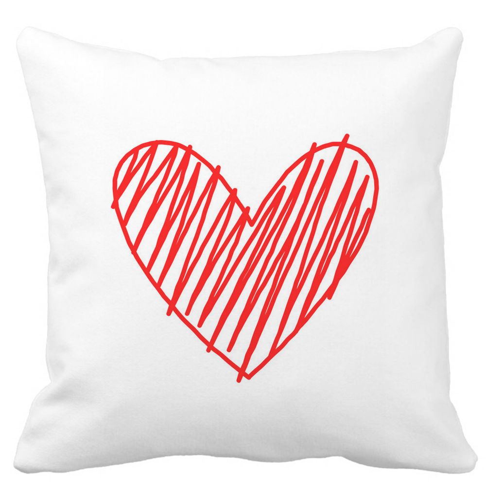 Perna Decorativa Patrata Inimioara, 40x40 cm, Alba, Mata, Husa Detasabila, Burduf 11 Perna Decorativa Patrata Inimioara