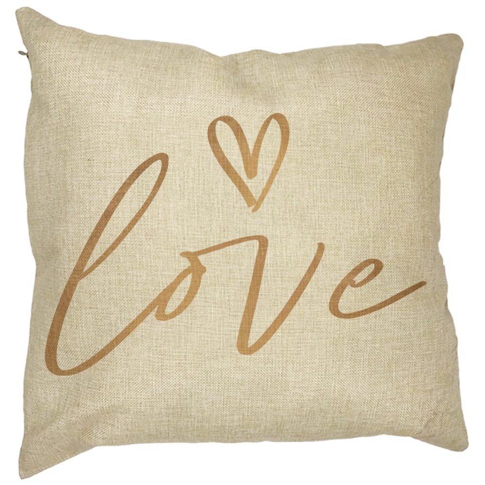 Perna Decorativa Patrata Love, 40x40 cm, Husa Detasabila, Burduf 11 Perna Decorativa Patrata Love