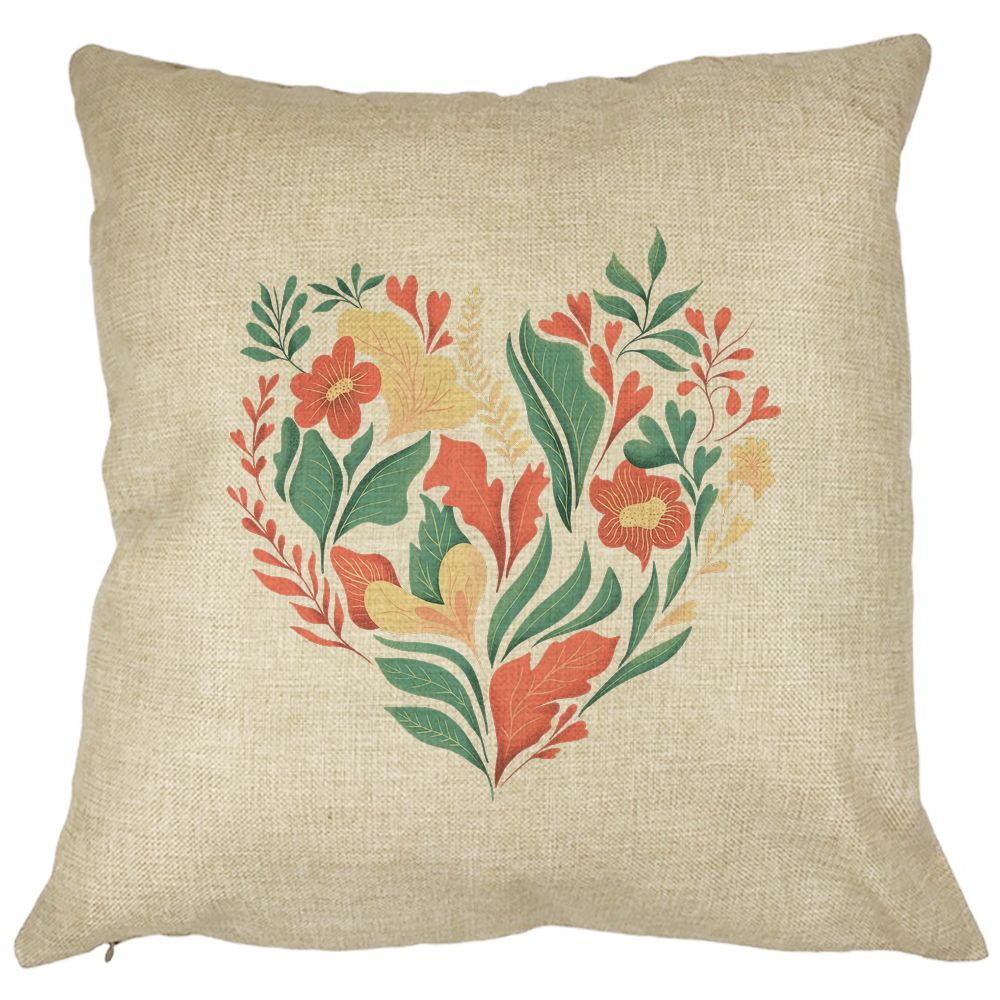 Perna Decorativa Patrata Love Flowers, 40x40 cm, Husa Detasabila, Burduf 11 Perna Decorativa Patrata Love Flowers