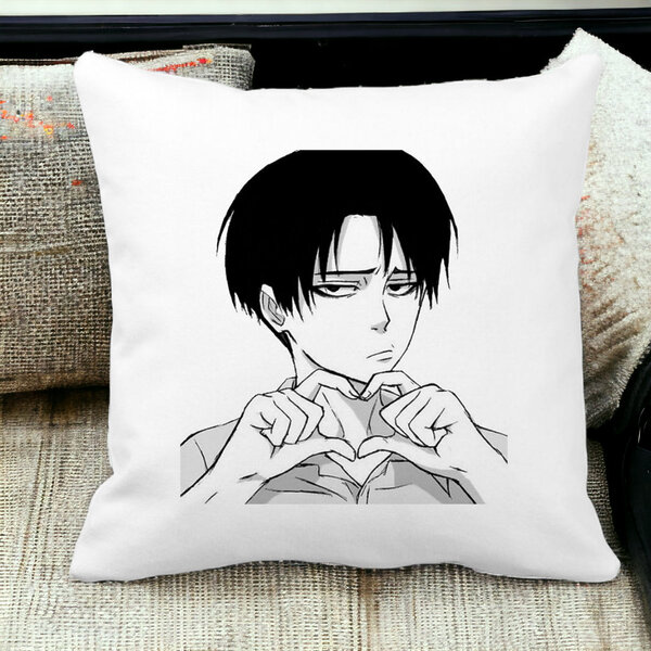 Perna Decorativa Patrata Love You Levi, 40x40 cm, Alba, Mata, Husa Detasabila, Burduf 11 Alba