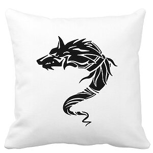 Perna Decorativa Patrata Lup Dacic