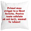 Perna Decorativa Patrata Mama Te Iubesc 2,40x40 cm, Alba, Mata, Husa Detasabila, Burduf 16 Perna Decorativa Patrata Mama Te Iubesc 2