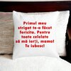Perna Decorativa Patrata Mama Te Iubesc 2,40x40 cm, Alba, Mata, Husa Detasabila, Burduf 20 Husa Detasabila