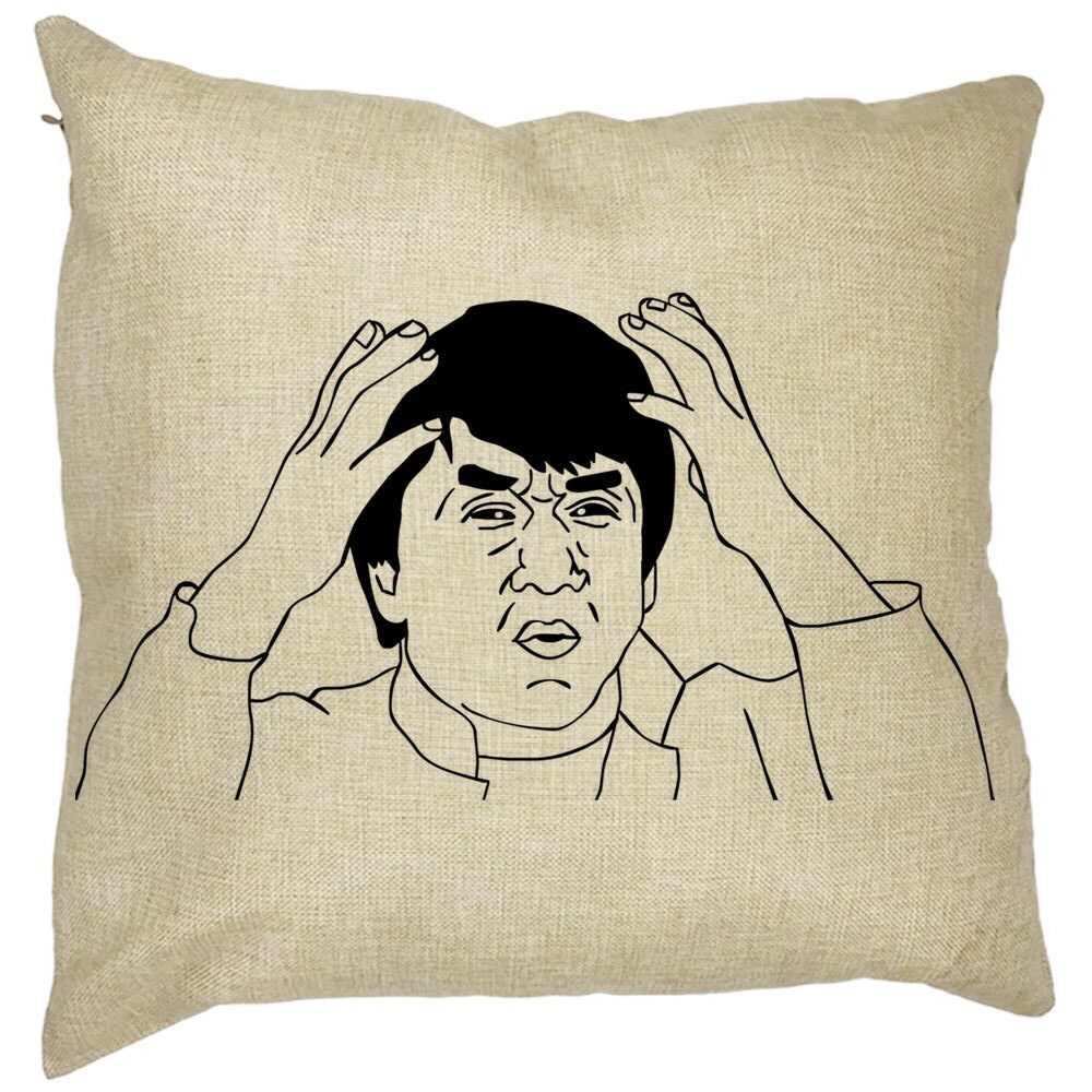 Perna Decorativa Patrata Meme WHAT?, 40x40 cm, Husa Detasabila, Burduf 11 Perna Decorativa Patrata Meme WHAT?