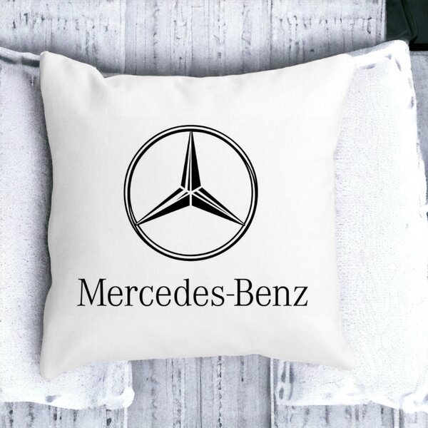 Perna Decorativa Patrata Mercedes, 40x40 cm, Alba, Mata, Husa Detasabila, Burduf 12 40x40 cm