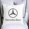 Perna Decorativa Patrata Mercedes, 40x40 cm, Alba, Mata, Husa Detasabila, Burduf 20 Husa Detasabila