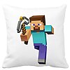 Perna Decorativa Patrata Minecraft Mining Steve 8bit, 40x40 cm, Alba, Mata, Husa Detasabila, Burduf 16 Perna Decorativa Patrata Minecraft Mining Steve 8bit