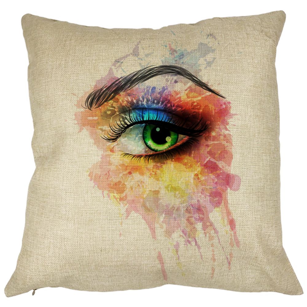 Perna Decorativa Patrata Multicolor Eye, 40x40 cm, Husa Detasabila, Burduf 11 Perna Decorativa Patrata Multicolor Eye