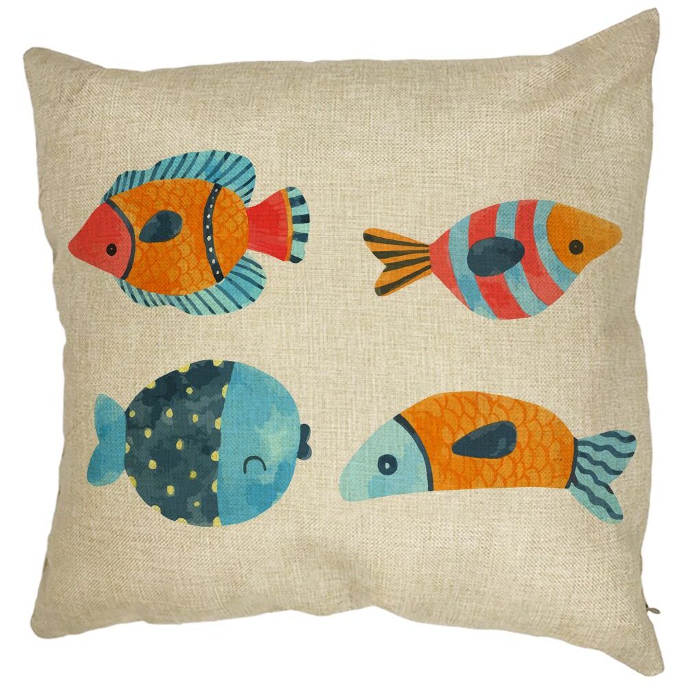 Perna Decorativa Patrata Multicolor Pesti, 40x40 cm, Husa Detasabila, Burduf 11 Perna Decorativa Patrata Multicolor Pesti