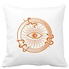 Perna Decorativa Patrata Mystic Eye, 40x40 cm, Alba, Mata, Husa Detasabila, Burduf 16 Perna Decorativa Patrata Mystic Eye