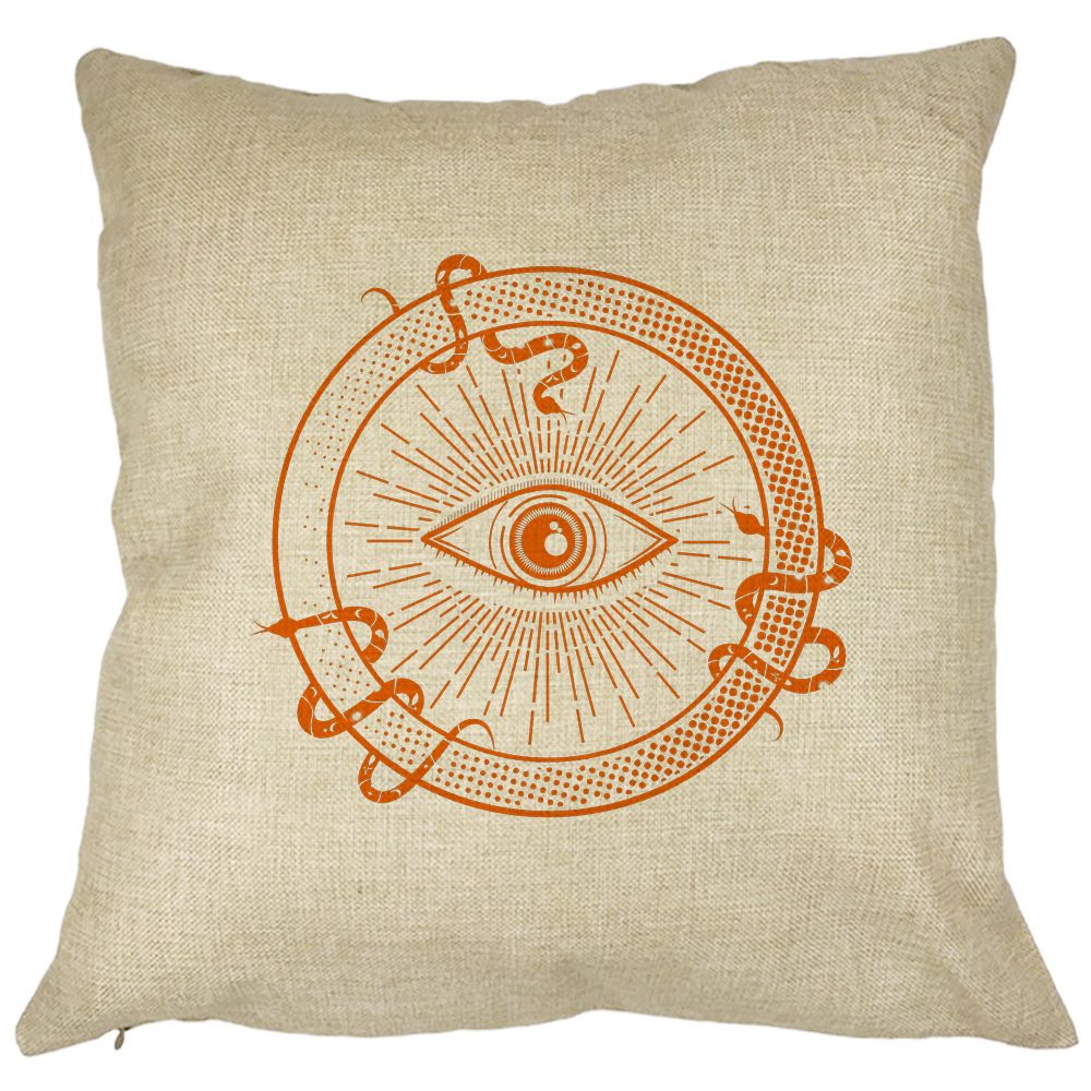 Perna Decorativa Patrata Mystic Eye, 40x40 cm, Husa Detasabila, Burduf 13 Perna Decorativa Patrata Mystic Eye