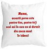 Perna Decorativa Patrata Pentru Mama Te iubesc 3,40x40 cm, Alba, Mata, Husa Detasabila, Burduf 16 Perna Decorativa Patrata Pentru Mama Te iubesc 3