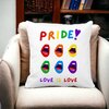 Perna Decorativa Patrata Pride, 40x40 cm, Alba, Mata, Husa Detasabila, Burduf 17 40x40 cm