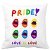 Perna Decorativa Patrata Pride, 40x40 cm, Alba, Mata, Husa Detasabila, Burduf 16 Perna Decorativa Patrata Pride