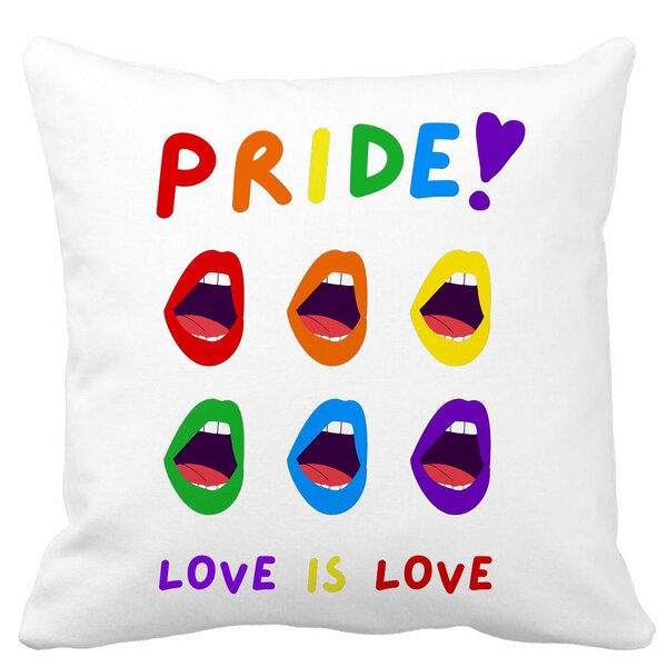 Perna Decorativa Patrata Pride, 40x40 cm, Alba, Mata, Husa Detasabila, Burduf 11 Perna Decorativa Patrata Pride