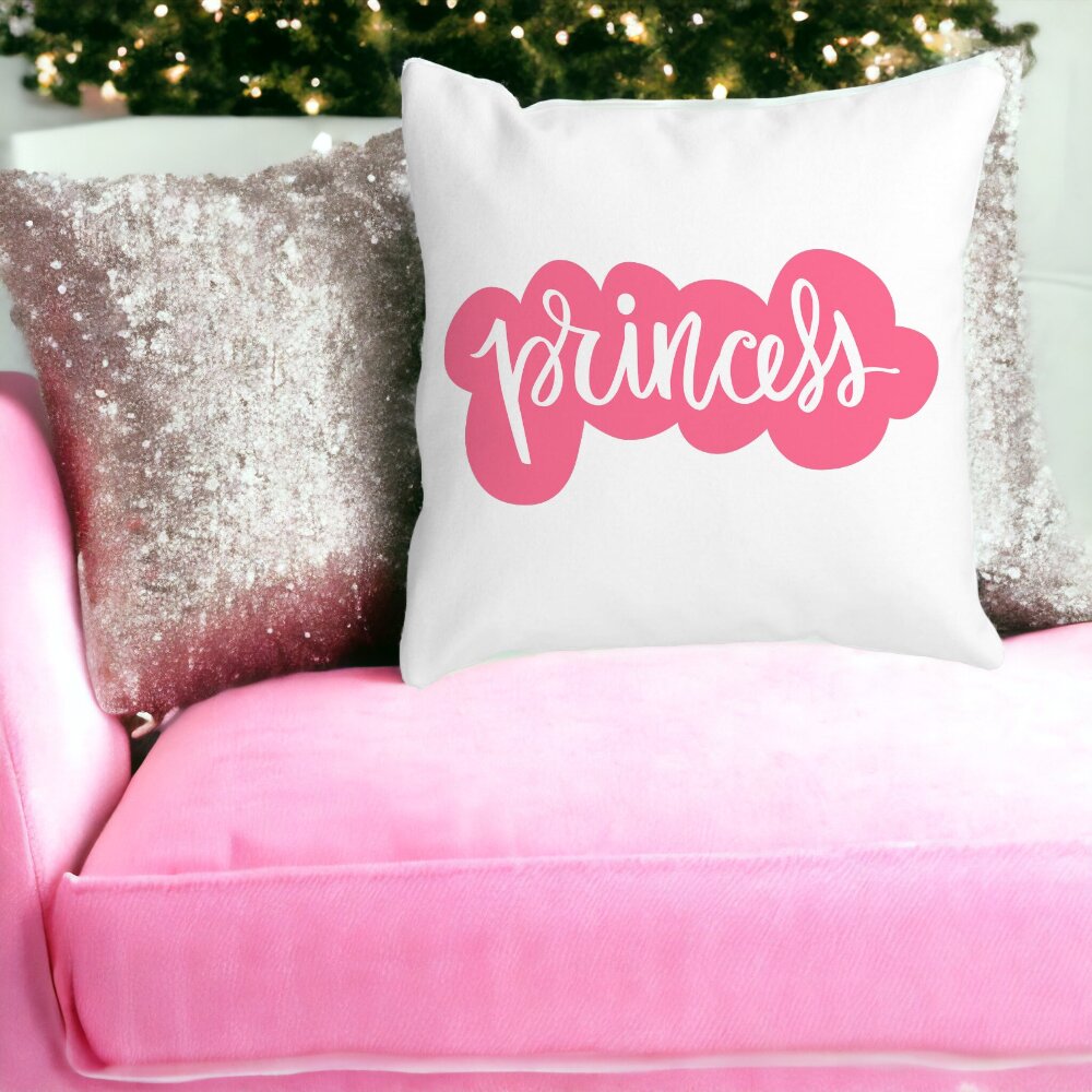 Perna Decorativa Patrata Princess, 40x40 cm, Alba, Mata, Husa Detasabila, Burduf 13 Alba