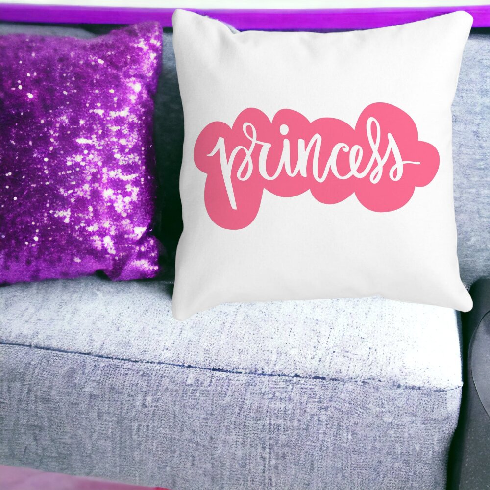 Perna Decorativa Patrata Princess, 40x40 cm, Alba, Mata, Husa Detasabila, Burduf 15 Husa Detasabila