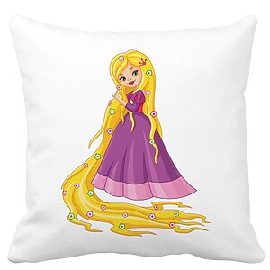 Perna Decorativa Patrata Printesa Rochie Mov