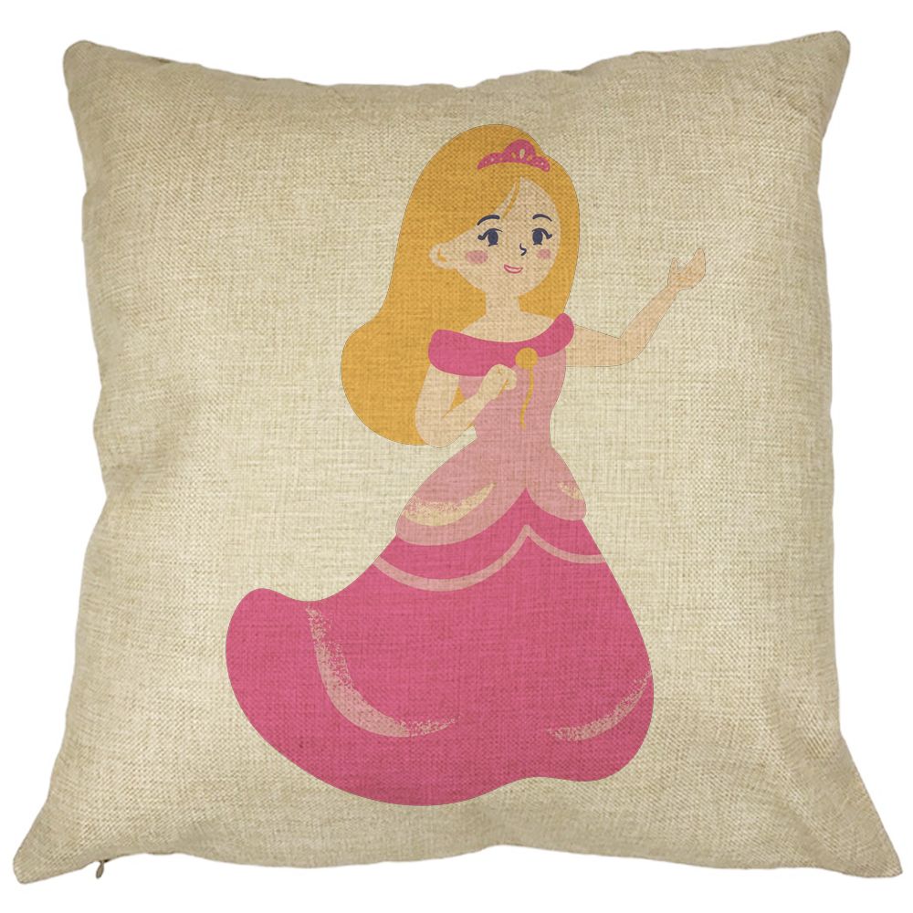 Perna Decorativa Patrata Printesa Roz, 40x40 cm, Husa Detasabila, Burduf 7 Perna Decorativa Patrata Printesa Roz