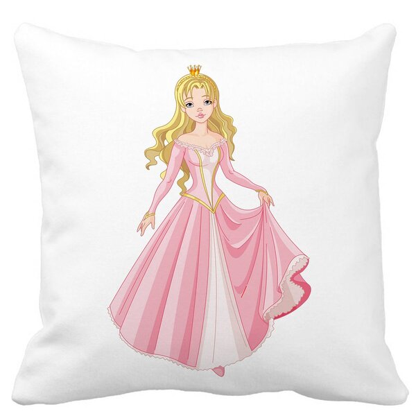 Perna Decorativa Patrata Printesa de Aur, 40x40 cm, Alba, Mata, Husa Detasabila, Burduf 11 Perna Decorativa Patrata Printesa de Aur