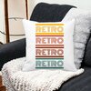 Perna Decorativa Patrata Retro Colors, 40x40 cm, Alba, Mata, Husa Detasabila, Burduf 17 40x40 cm