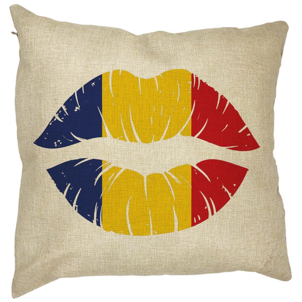 Perna Decorativa Patrata Romanian Kiss, 40x40 cm, Husa Detasabila, Burduf 11 Perna Decorativa Patrata Romanian Kiss