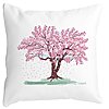 Perna Decorativa Patrata Rose Tree, 40x40 cm, Alba, Mata, Husa Detasabila, Burduf 19 Perna Decorativa Patrata Rose Tree