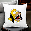 Perna Decorativa Patrata Simpsons Homer 2,40x40 cm, Alba, Mata, Husa Detasabila, Burduf 18 Alba