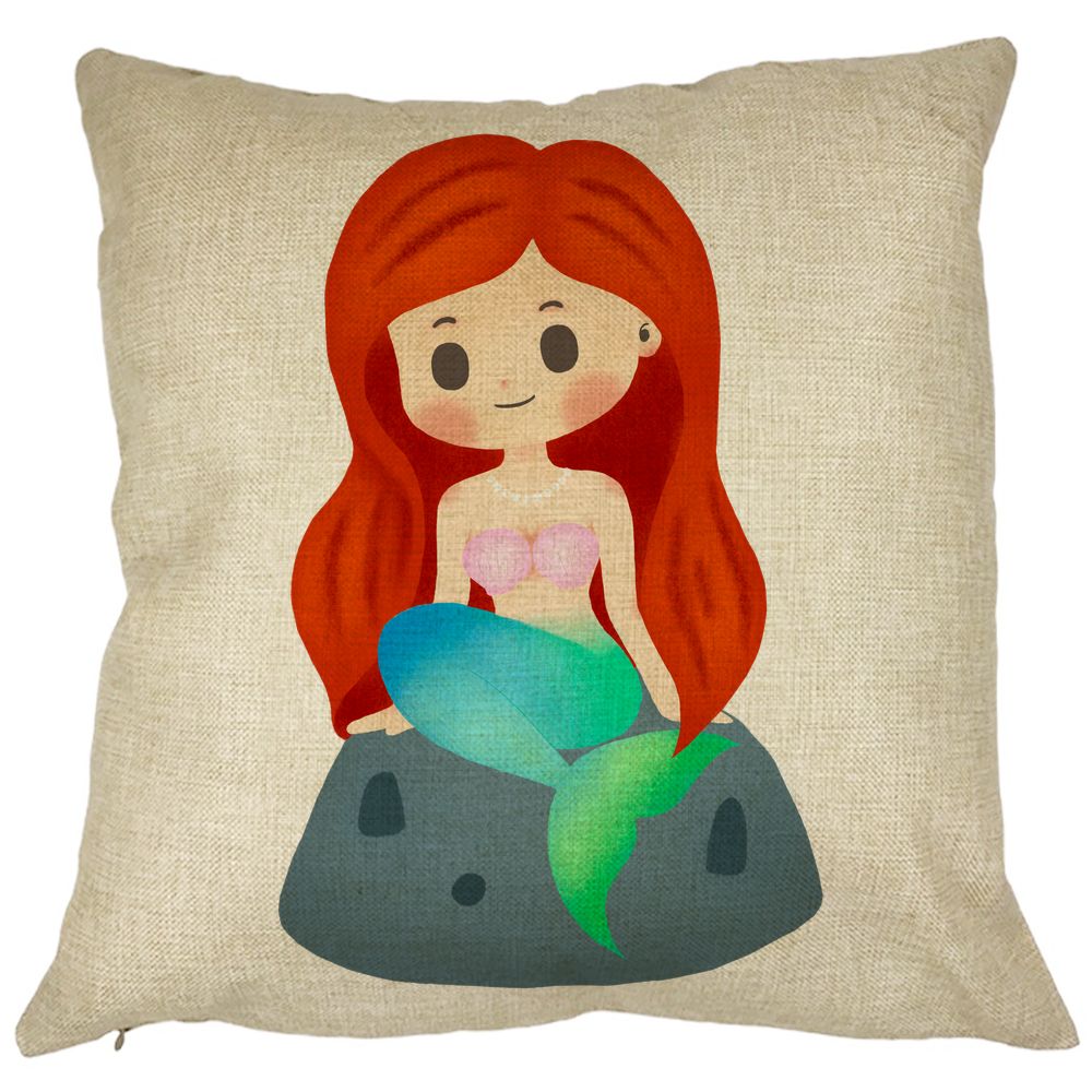 Perna Decorativa Patrata Sirena, 40x40 cm, Husa Detasabila, Burduf 7 Perna Decorativa Patrata Sirena