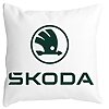 Perna Decorativa Patrata Skoda, 40x40 cm, Alba, Mata, Husa Detasabila, Burduf 16 Perna Decorativa Patrata Skoda
