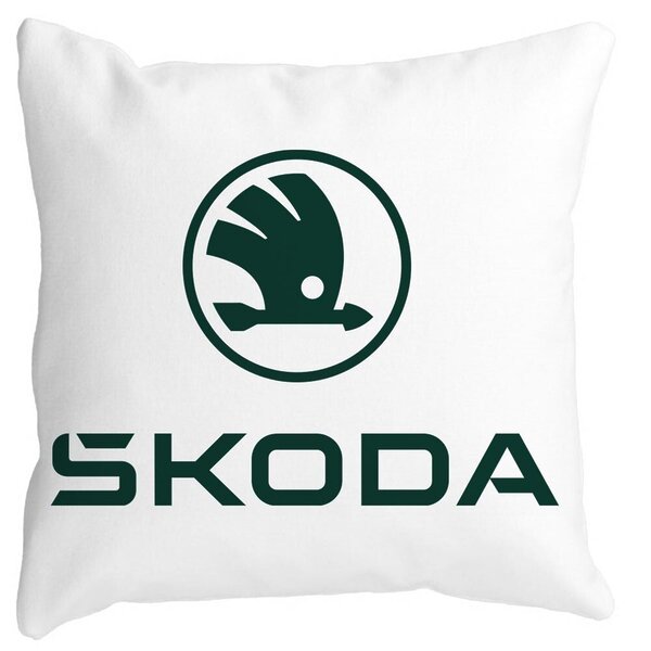Perna Decorativa Patrata Skoda, 40x40 cm, Alba, Mata, Husa Detasabila, Burduf 11 Perna Decorativa Patrata Skoda
