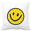 Perna Decorativa Patrata Smiley Face 2,40x40 cm, Alba, Mata, Husa Detasabila, Burduf 16 Perna Decorativa Patrata Smiley Face 2