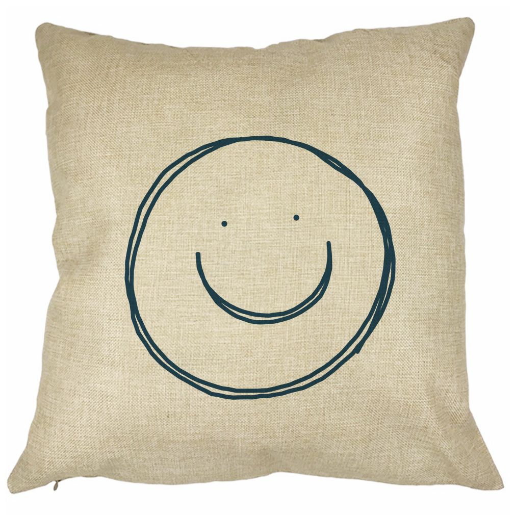 Perna Decorativa Patrata Smiley Face, 40x40 cm, Husa Detasabila, Burduf 11 Perna Decorativa Patrata Smiley Face