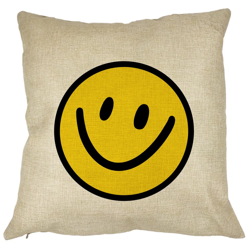 Perna Decorativa Patrata Smiley Face, 40x40 cm, Husa Detasabila, Burduf 11 Perna Decorativa Patrata Smiley Face