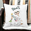 Perna Decorativa Patrata So Cute, 40x40 cm, Alba, Mata, Husa Detasabila, Burduf 17 40x40 cm