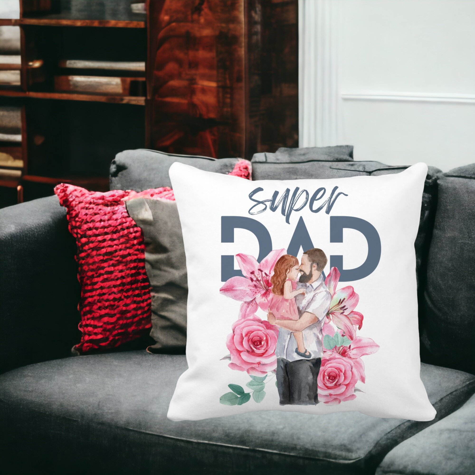 Perna Decorativa Patrata Super DAD Fetite, 40x40 cm, Alba, Mata, Husa Detasabila, Burduf 14 40x40 cm