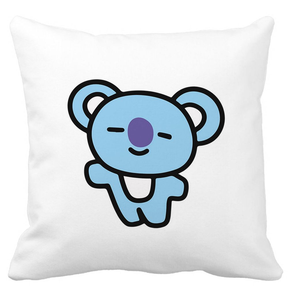 Perna Decorativa Patrata Ursulet Koala, 40x40 cm, Alba, Mata, Husa Detasabila, Burduf 11 Perna Decorativa Patrata Ursulet Koala