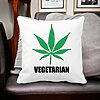 Perna Decorativa Patrata Vegetarian, 40x40 cm, Alba, Mata, Husa Detasabila, Burduf 17 40x40 cm