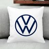 Perna Decorativa Patrata Volkswagen, 40x40 cm, Alba, Mata, Husa Detasabila, Burduf 17 40x40 cm