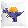 Perna Decorativa Patrata copii Dinozaur Mov inchis, 40x40 cm, Alba, Mata, Husa Detasabila, Burduf 16 Perna Decorativa Patrata copii Dinozaur Mov inchis